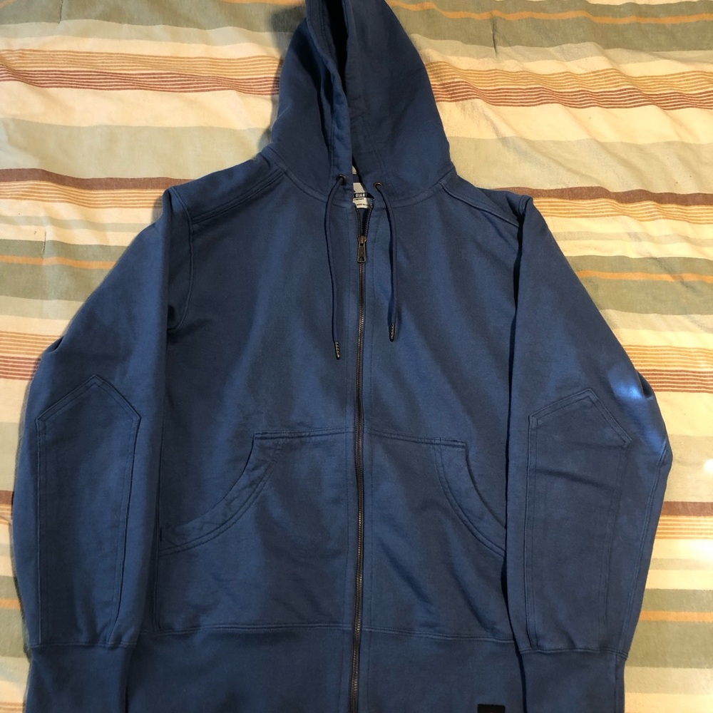 American Giant Classic Full Zip Blue Hoodie